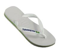 Tongs - Havaianas - Brasil Logo Mixte - Blanc - Caoutchouc - Confortables et résistantes 25/26