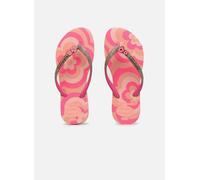 Havaianas Tongs Kids Slim Glitter II, imprimé & paillettes, semelle antidérapante, Rose 31/32 Fille