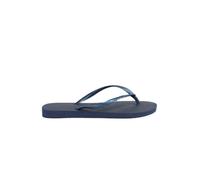 Tongs Havaianas Slim Bleu Marine Mixte - Adulte Femme - Caoutchouc - Bride siglée - Entre doigt 33/34