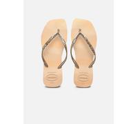 Tongs Havaianas Slim Square Glitter Party pour Femme 41 - 42 Beige