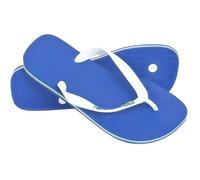 Tongs Logo Brésil - HAVAIANAS - Mixte - Bleu - Garçon - Caoutchouc 43/44