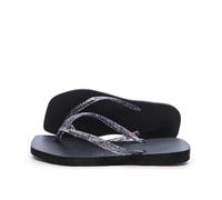 Tongs Noires Femme Havaianas Hav Square Logo Met 33/34