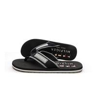 Tommy Hilfiger Tongs Homme Patch Beach Sandal avec Logo, Noir (Black), 42