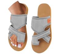 Tongs orthopédiques confortables avec soutien de la voûte plantaire - Sandales en maille avec boucle d'orteil - Maille respirante - Chaussures orthopédiques creuses - Tongs décontractées - Pantoufles