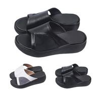 Tongs orthopédiques confortables pour femme avec talon compensé à bout ouvert et bout ouvert
