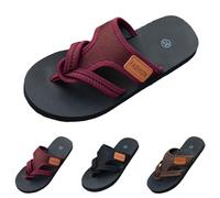 Tongs orthopédiques pour femme - Large largeur - Antidérapantes - Semelle souple - Confortable - Tapis de yoga - Sandales pour la plage, la piscine, les voyages, la randonnée, Bordeaux A, 42 EU
