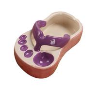 Tongs Plateau de Frites en Céramique, Assiette de Sauce à Frites, Plateau Amusant, Plats de Service (Violet)