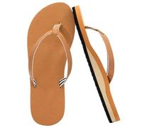 Tongs pour femme - En tissu doux - Pour l'été - Légères - Avec support de la voûte plantaire - Confortables - Pour la plage, la douche et la natation, Marron 2., 42 EU