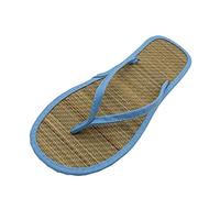 Tongs Pour Femme - Sandales de Paille d'Été - Espadrilles à Bout Ouvert Respirantes - Pantoufles Plates Pour la Piscine et la Plage - Loisirs