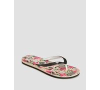 Tongs Roxy Tahiti imprimé beige vert rose femme - 38
