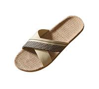 Tongs Sabots Chaussures de Plage Sandales Pantoufle Perforés-Sabot Chaussons Mules (41,Homme-Café)