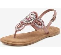 Tongs sandales avec petites pierres fantaisie et perles décoratives - LASCANA - vieux rose VIEUX ROSE 42
