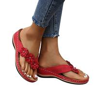 Tongs Sandales Orthopédiques Femme Tongs Ergonomique Claquettes Semelle Epaisse Flip Flops Enfiler Bout Ouvert Sandale Piscine Arch Support Sandals Semelle Souple Chaussures Plate-Forme