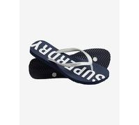 Tongs Superdry Code Essential bleu foncé blanc argenté femme - S