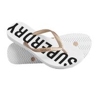 Superdry Tongs femme Code Essential – Blanc, Taille M