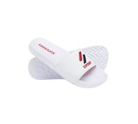 Tongs Superdry Core Pool pour Homme - Blanc - Dessus Synthétique - Logo brodé et estampé S