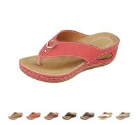 Tongs tendance pour femme - Talon incliné - Couleur unie - Motif floral - Pantoufles décontractées - Pour l'intérieur et l'extérieur - Pour voyage, randonnée, camping - Respirantes et confortables