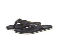 TOMMY HILFIGER Tongs olive / noir / blanc cassé, Taille 41