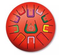 TAMBÚ Tambour en acier 8" 11 notes Handpan Instrument à percussion métallique Rouge mat