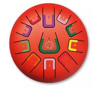 Tongue drum 11 notes rouge