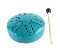 Tongue Drum, 6 Note Steel Worry Free Drum Handpan Drum Percussion Instrument with Drumstick for Meditation Yoga (Vert)