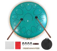 Tongue Drum Handpan - Tambour à Langue 14 Pouces 15 Notes - Ensemble Professionnel de Tambour a Langue en Acier en Ré Majeur