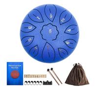 Tongue Drum Tambour à langue en acier de 38 cm avec 11 mélodies, instrument de percussion fait à la main avec carnet de partitions, mailloches et sac de transport pour méditation, yoga, éducation