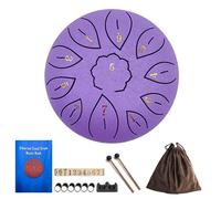 Tongue Drum Tambour à langue en acier de 38 cm avec 11 mélodies, instrument de percussion fait à la main avec carnet de partitions, mailloches et sac de transport pour méditation, yoga, éducation