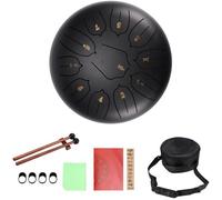 Tongue Drums 10 Pouces Tambour Handpan Instrument À Percussion En Acier 11 Tons Avec Sac Et Accessoires - Noir