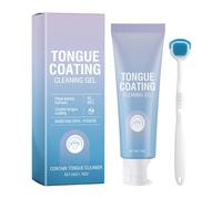 Tongue Gel Cleaner, 13.6x4.6cm 50g Mouth Gel with 17x3cm Scraper, Ergonomic Care Kit Repair Paste for Sensitivity, Gum, Teeth, Breath, Daily Travel