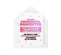 Tongue in Peach Carte pour fille - Amazing You Turned Out To Be We're Fantastic Parents - Carte d'anniversaire pour fille - Cartes de remise de diplôme Well Done - CBH1694