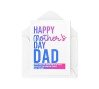 Tongue in Peach Cartes amusantes de fête des mères - Carte de fête des mères pour papa - Cartes de fête des mères pour papa - Carte de remerciement pour papa - Papa célibataire - CBH1584