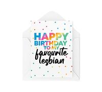 Tongue in Peach Cartes amusantes LGBTQ | Carte d'anniversaire à ma lesbienne préférée | Carte d'anniversaire pour meilleur ami gay | Célébrez un anniversaire insolite | CBH1056