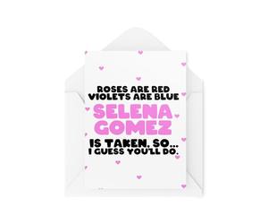 Tongue in Peach Cartes amusantes pour couples - Anniversaire de Saint-Valentin - Roses Are Red Violets Are Blue Selena Gmez - So You'll Do - Celebrity Crush - CBH2076