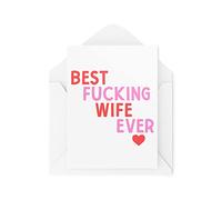 Tongue in Peach Cartes d'amour amusantes | Best Wife Ever | Célébration des plaisanteries, mari couples, Saint-Valentin, anniversaire de mariage, Love You | CBH940