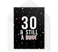 Tongue in Peach Cartes d'anniversaire amusantes | 21 & Still A Card | Banter Joke Novelty Humour Noir Sweary Insult pour lui, elle, anniversaire important collègue | CBH1130