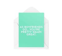 Tongue in Peach Cartes d'anniversaire amusantes | As Girlfriends Go You're Pretty Damn Great | Banter Couples Wife Birthday Valentines Day Love | CBH1144