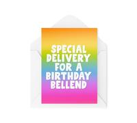 Tongue in Peach Cartes d'anniversaire amusantes - Livraison spéciale pour une clochette d'anniversaire - Cartes d'anniversaire Jokey - Cartes Sweary Cards - CBH1858