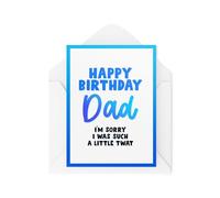 Tongue in Peach Cartes d'anniversaire amusantes pour papa - I'm Sorry I Was Such a Little Tw*t - Cartes humoristiques pour adultes - Cartes amusantes pour papa - CBH1961