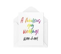 Tongue in Peach Cartes de mariage amusantes LGBTQ+ - Un fabuleux mariage gay - Cartes Just Married - Carte de jeunes mariés - Carte de mariage gay - Cartes de meilleurs amis - CBH1573
