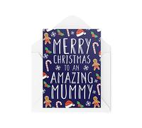 Tongue in Peach Cartes de Noël | Carte de Noël pour une maman incroyable | pour lui | blague fantaisie mignonne des enfants, bébés, enfants, épouse, petite amie, maman | CBH726