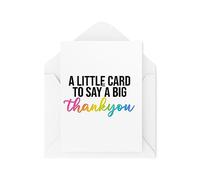 Tongue in Peach Cartes de remerciement - A Little Card to Say a Big Thankyou - Cartes de remerciement - Cartes pour amis - Cartes pour patron - Cartes uniques - CBH1811