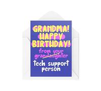 Tongue in Peach Cartes de vœux fantaisie amusantes | Happy Birthday From Your Grandaughter | Anniversaire Grandma Grand-parent Banter Best Friend Funny Blague | CBH1249