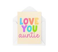 Tongue in Peach Cartes de vœux fantaisie amusantes | Love You Auntie | Birthday Sister From Nephew From Niece Thinking Of You Bannter Funny Joke | CBH1287
