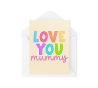 Tongue in Peach Cartes de vœux fantaisie amusantes | Love You Mummy | Birthday Mother's Mum Mummy Thinking Of You Bannter Funny Blague | CBH1306