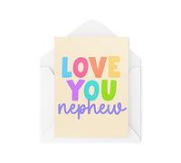 Tongue in Peach Cartes de vœux fantaisie amusantes | Love You neveu | Birthday From Uncle From Auntie Nephew Thinking Of You Bannter Funny Joke | CBH1298