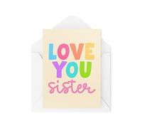 Tongue in Peach Cartes de vœux fantaisie amusantes | Love You Sister | Anniversaire Sister Sister Frère et sœur Best Friend From Brother From Sister Bannter Funny Joke | CBH1286