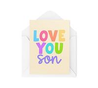 Tongue in Peach Cartes de vœux fantaisie amusantes | Love You Son | Birthday From Dad From Mum Thinking Of You Banter Funny Joke | CBH1299