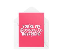 Tongue in Peach Cartes de vœux fantaisie amusantes | You're My Favourite Boyfriend | Anniversaire Boyfriend Girlfriend Banter Funny Blague | CBH1270