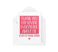 Tongue in Peach Cartes humoristiques | Thank You For Loving Everything About Me Except My Small Kn*b | Saint-Valentin, anniversaire de mariage, mari, petit ami, petite amie CBH959